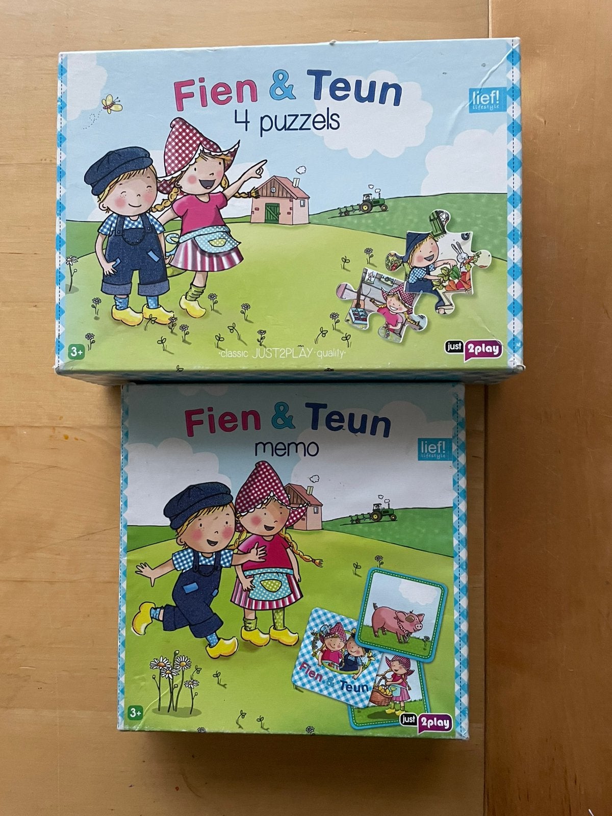Puzzel en memory fien en Teun, Vijf spelers of meer, Ophalen of Verzenden, Gebruikt
