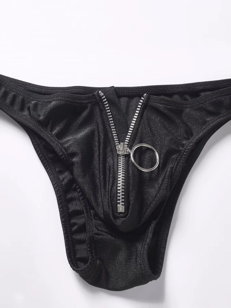 Zwarte heren slip met rits, Kleding | Heren, Verzenden, Zwart, Slip