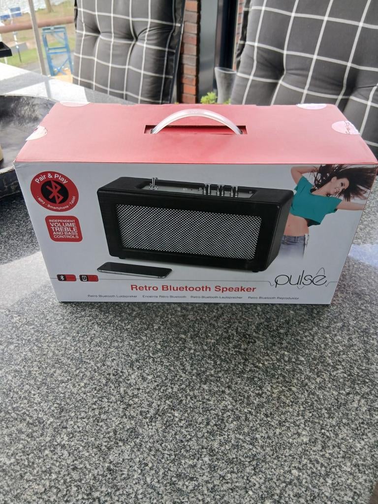 Retro Bluetooth Speaker Pulse - Draagbaar & Stijlvol, Audio, Tv en Foto, Luidsprekers, Overige merken, Overige typen, Nieuw, Ophalen of Verzenden