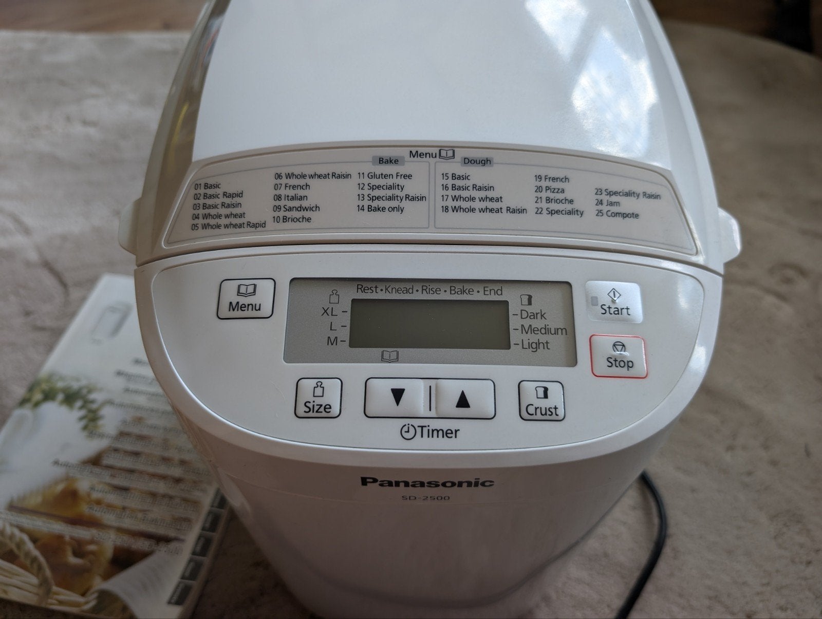 Panasonic SD-2500 Broodbakmachine - Zo goed als nieuw, Ophalen, Zo goed als nieuw