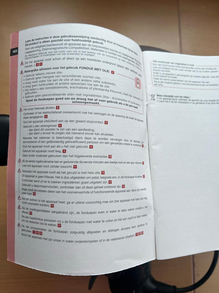 Tefal Principio fonduepan - Slechts één keer gebruikt!, Ophalen of Verzenden, Zo goed als nieuw, Elektrisch, Fonduepan