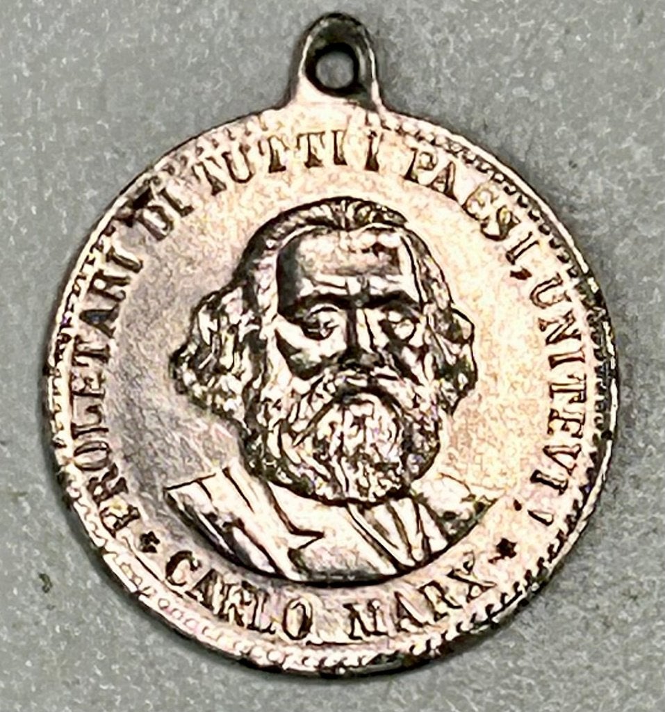 Italiaanse Karl Marx Medaille / Hanger communisme socialisme, Ophalen of Verzenden, Overige materialen, Buitenland