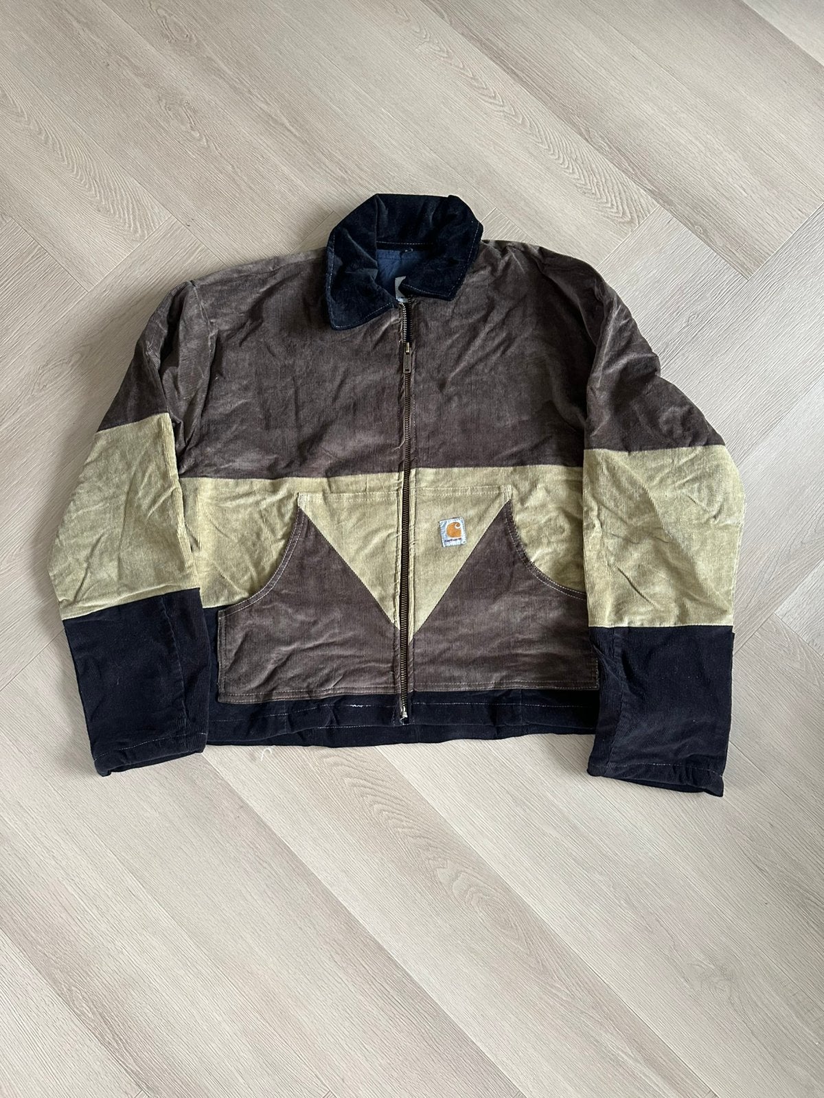 Carhartt Reworked Patchwork Jacket – Maat M, Verzenden, Zo goed als nieuw