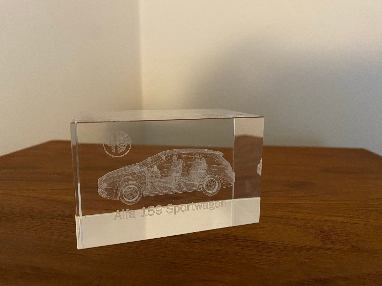 Alfa Romeo 159 Sportwagon 3D Kristal Glas Blok, Ophalen of Verzenden, Zo goed als nieuw, Auto's