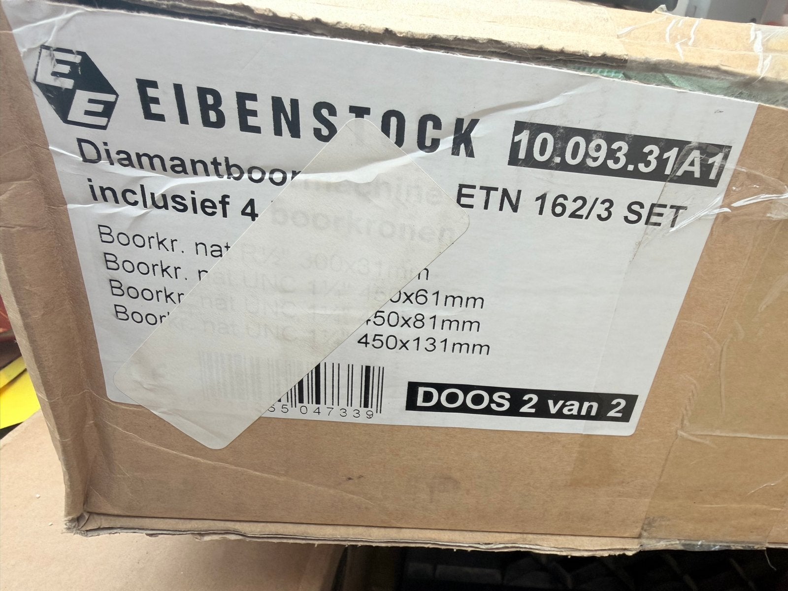 Eibenstock Diamantboor Set 31mm, 61mm, 81mm, 131mm Nat, Ophalen of Verzenden, Nieuw, Overige typen