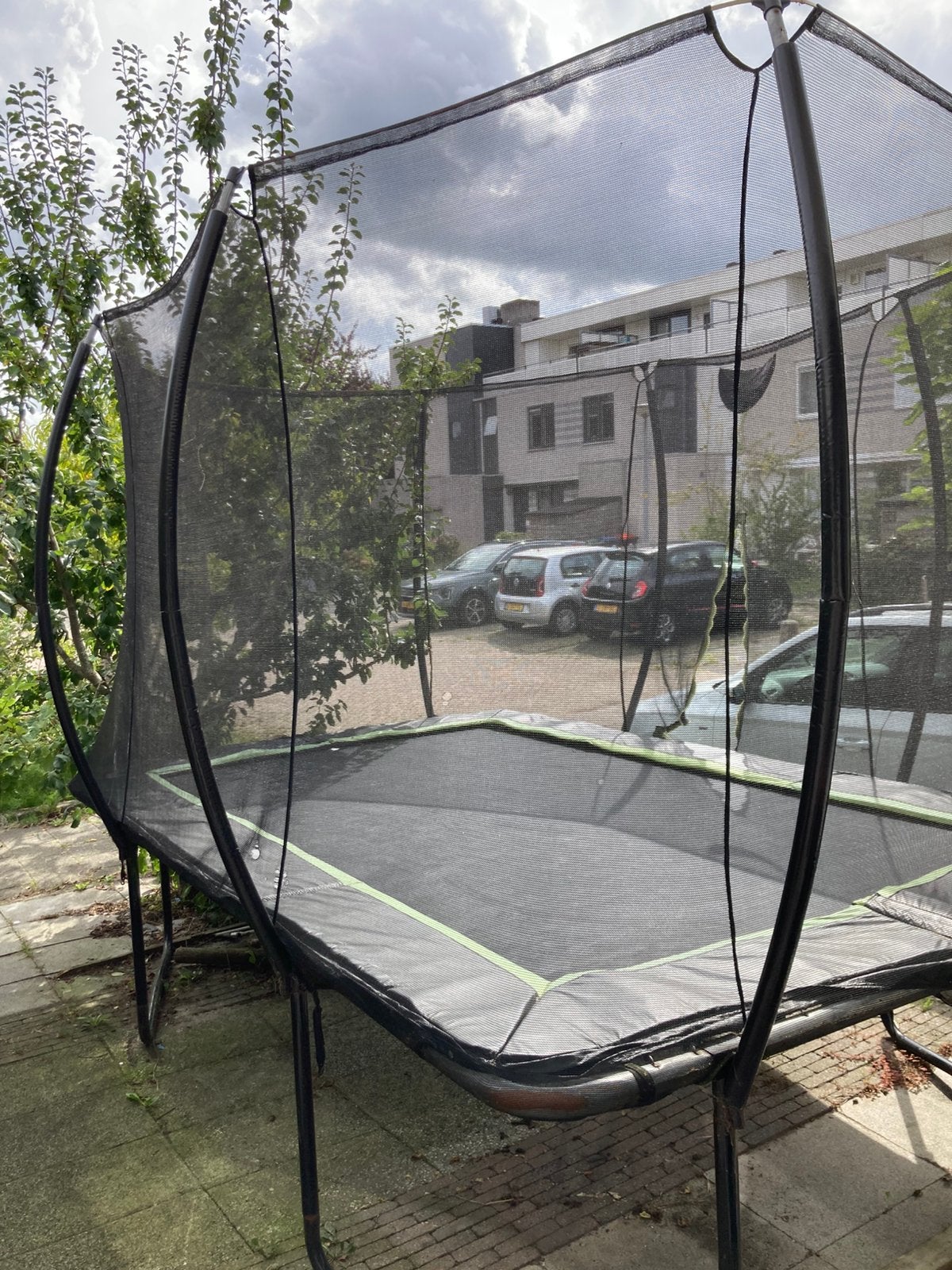 Grote, zeer stevige EXIT Silhouette trampoline – 244 × 366cm, Ophalen, Gebruikt