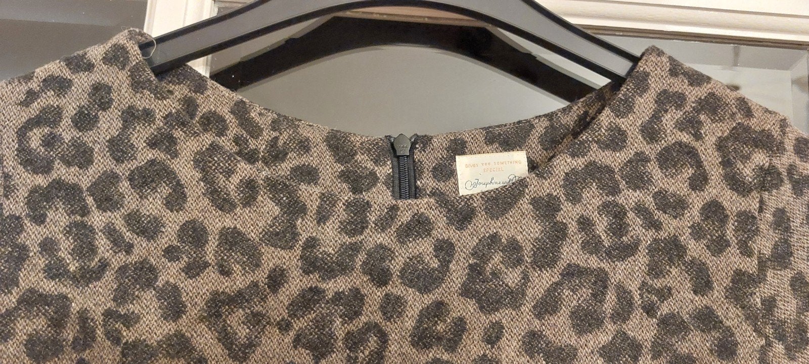 Mooie jurk tijgerprint /winter/Josephine & Co, Maat 38/40 (M), Bruin, Ophalen of Verzenden, Zo goed als nieuw