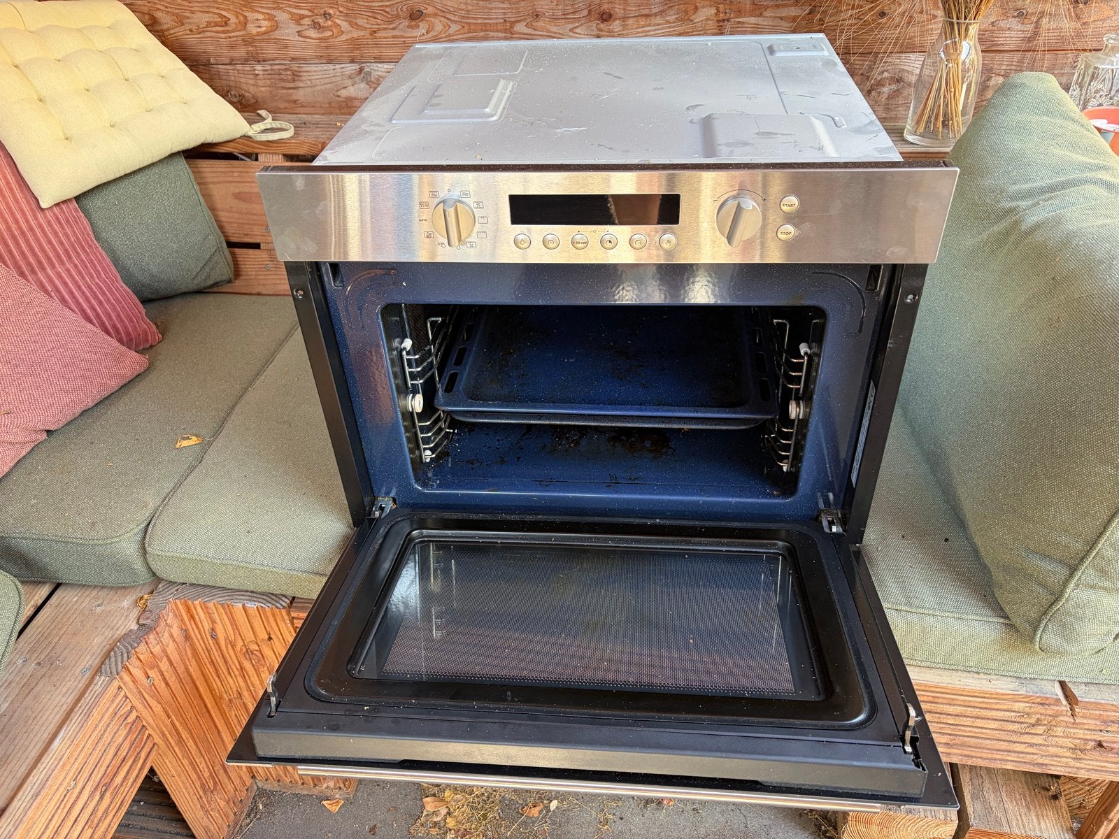 Pelgrim MAC696RVS Inbouw Combi-oven mag goedkoop weg, Witgoed en Apparatuur, Ovens, Ophalen, 45 tot 50 cm, Gebruikt, Pelgrim