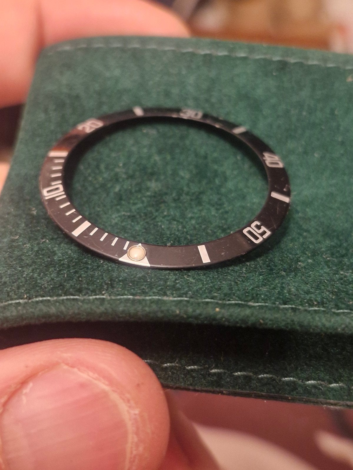 Originele Rolex Submariner 16610 bezel insert met saffier, Ophalen of Verzenden, Staal, Overige merken, 1960 of later