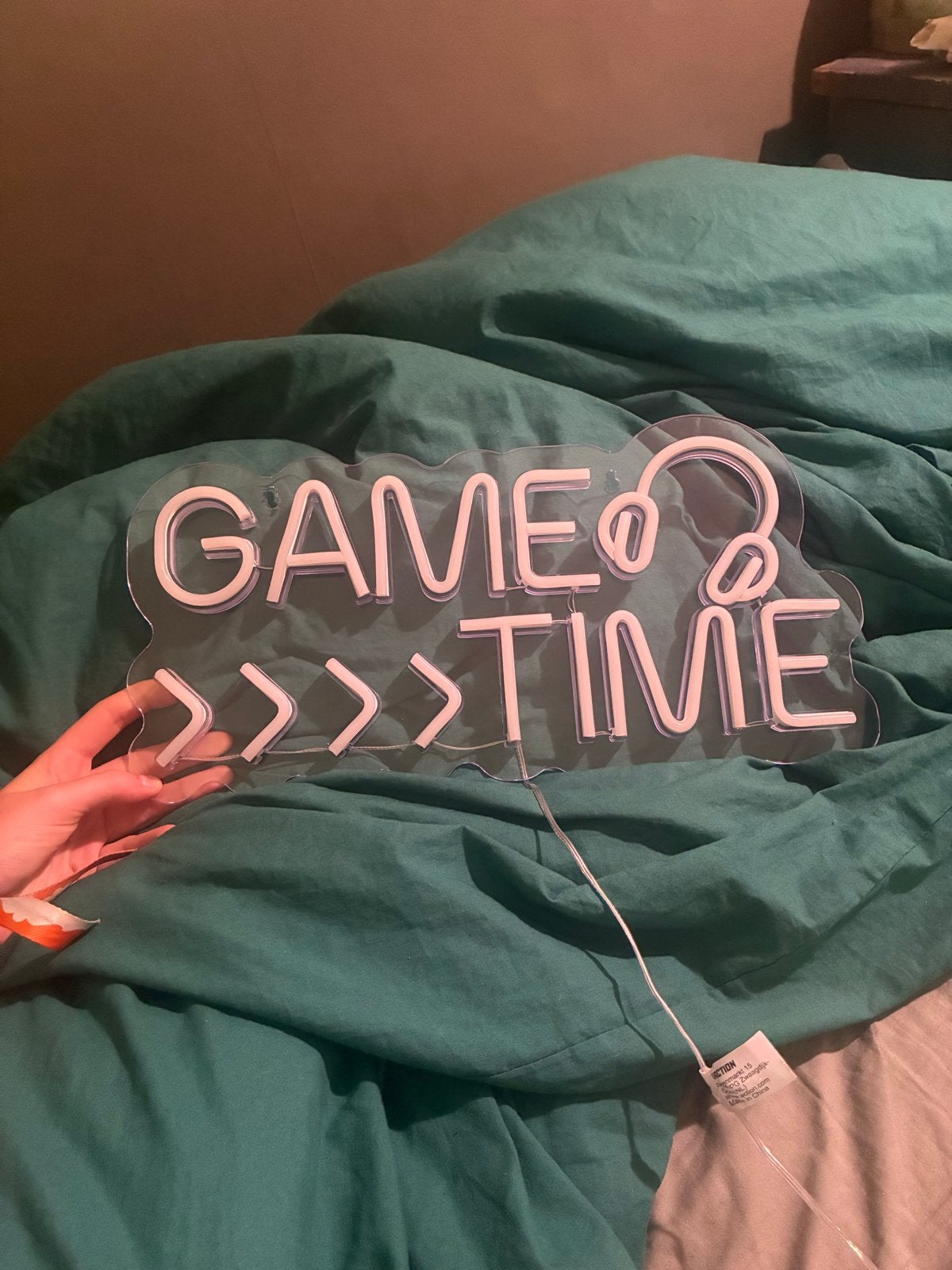 Neon LED Game Time Licht - 40 cm, Huis en Inrichting, Ophalen, Kunststof, Zo goed als nieuw, Modern