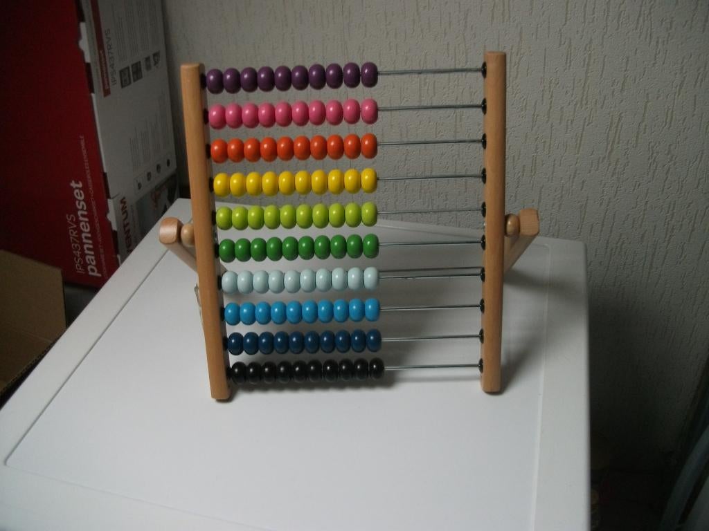 Groot telraam glanzende kleuren, Ophalen of Verzenden, Gebruikt