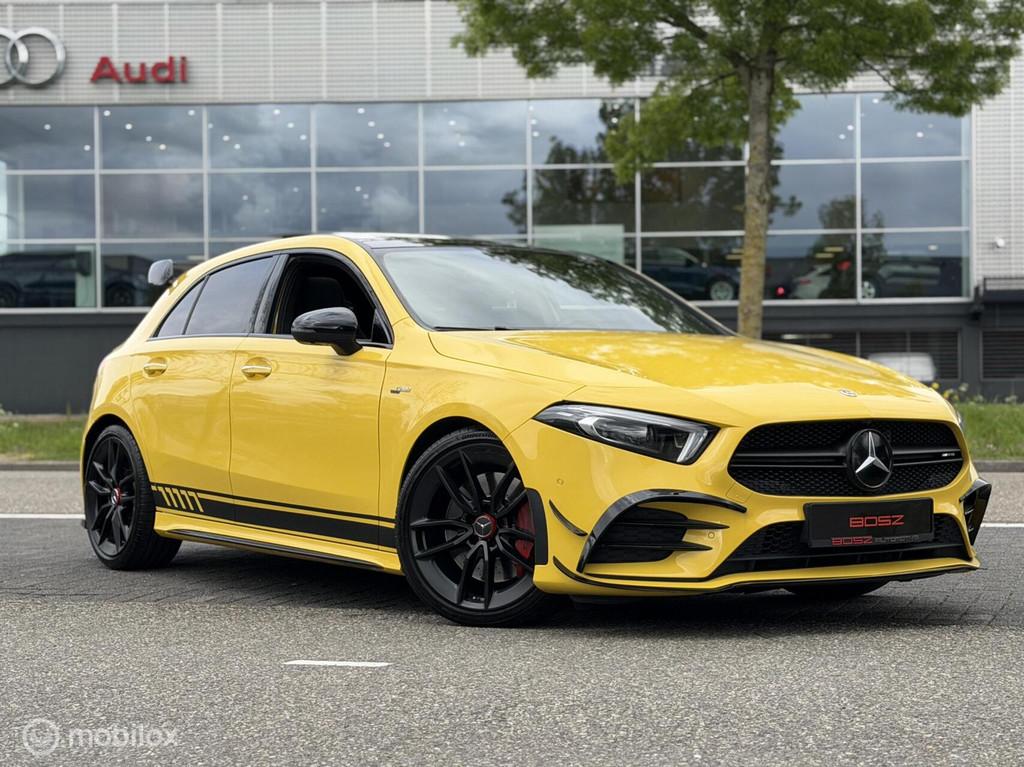 Mercedes A-klasse A35 AMG 4MATIC Edition 1 PANO AERO KUIP, Auto's, Mercedes-Benz, Automaat, 1800 kg, Euro 6, Met garantie (alle)