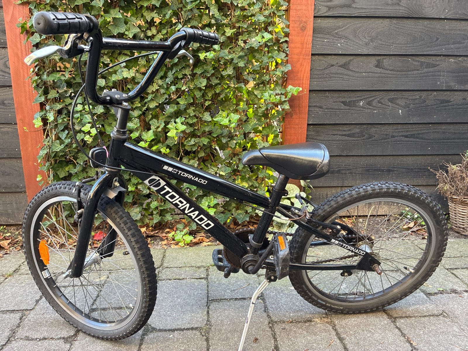 Tornado kinderfiets 20 inch - Zwart, Ophalen, Terugtraprem, Staal, Voetsteunen