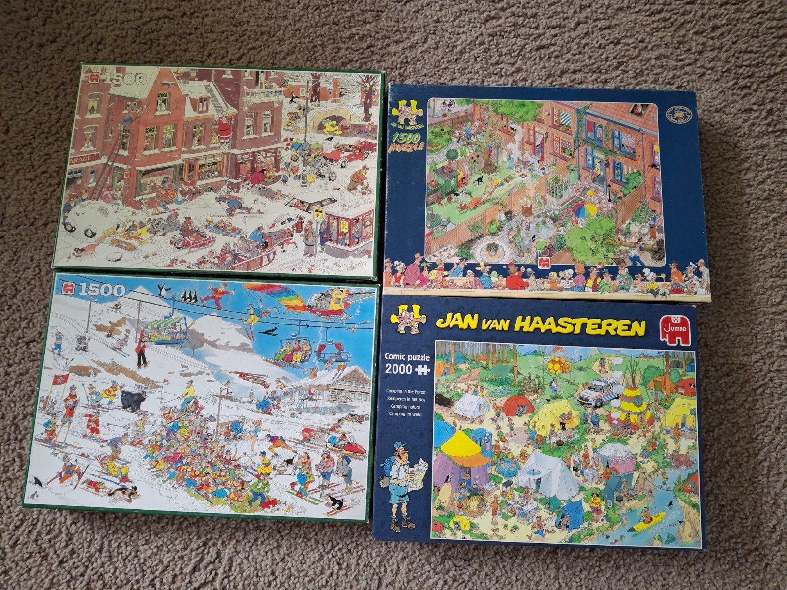 van Haasteren puzzels, 3x 1500 en 1x 2000, Ophalen, Meer dan 1500 stukjes, Zo goed als nieuw