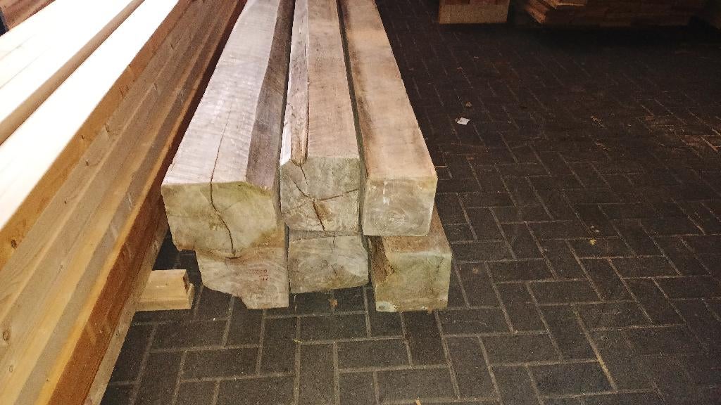 teak hout balken, Tuin en Terras, Palen, Balken en Planken, Ophalen, Nieuw, Hardhout, 180 tot 250 cm
