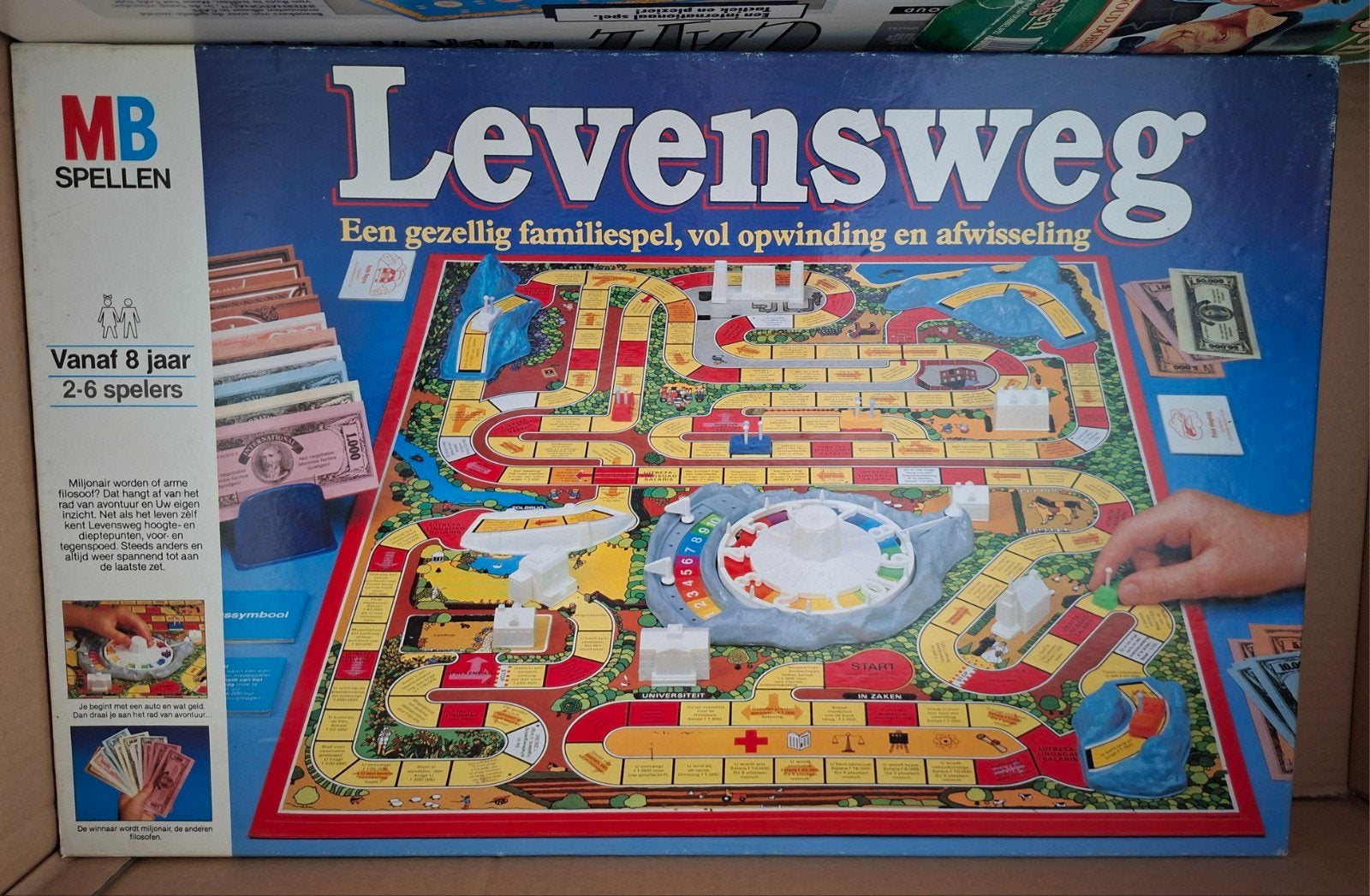 Levensweg, Hobby en Vrije tijd, Gezelschapsspellen | Bordspellen, Ophalen, Gebruikt, MB
