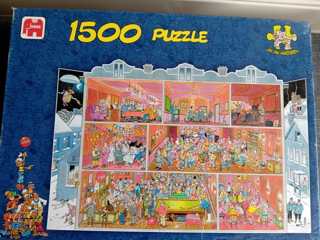 Jan van Haasteren puzzel, 1500, grand cafe, Ophalen of Verzenden, 500 t/m 1500 stukjes, Zo goed als nieuw