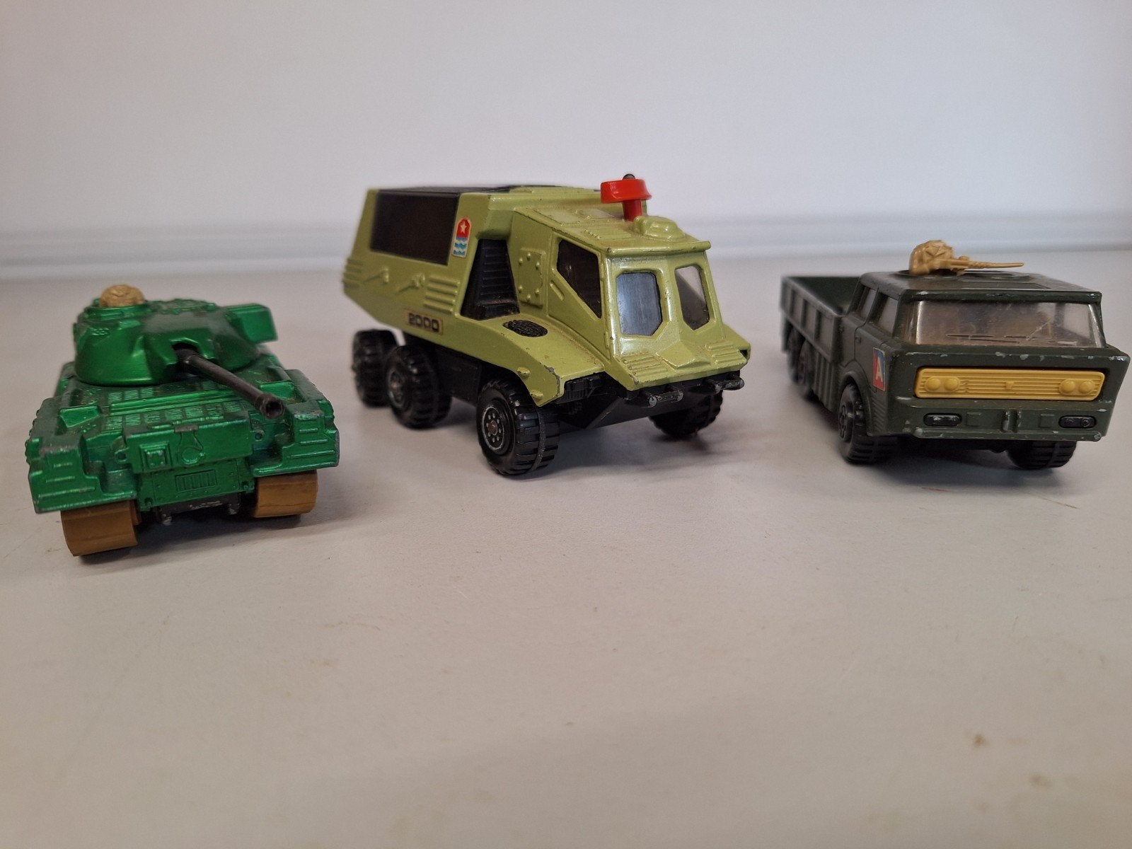 Matchbox Battle Kings Legervoertuigen Set, Hobby en Vrije tijd, Modelauto's | Overige schalen, Ophalen of Verzenden, Gebruikt
