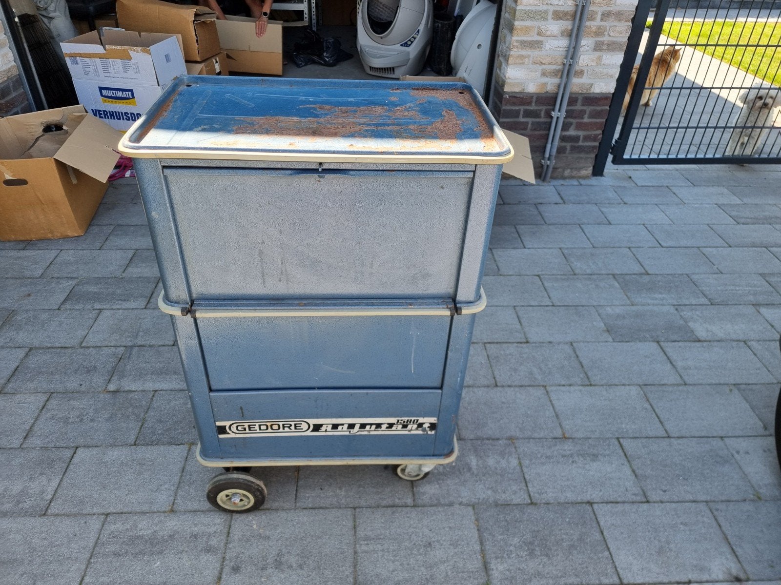 Gedore gereedschapskar, Ophalen, Gebruikt
