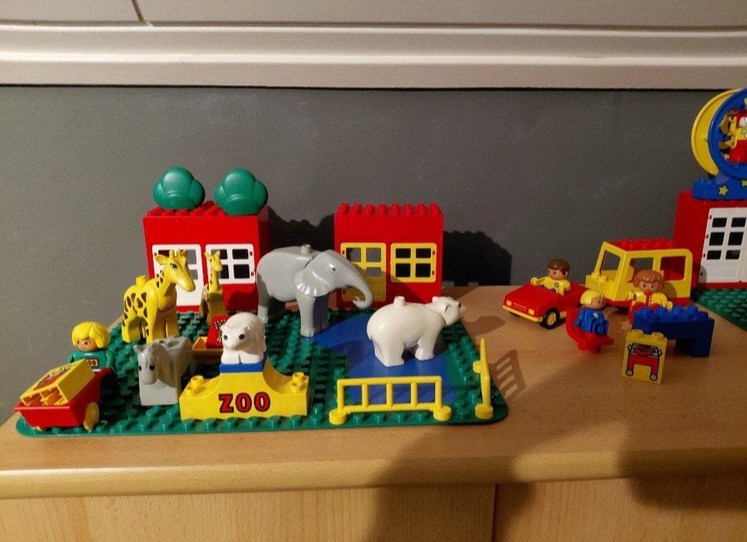 duplo diverse thema's, 2 grondplaten met 1 vijver, Ophalen, Zo goed als nieuw, Duplo