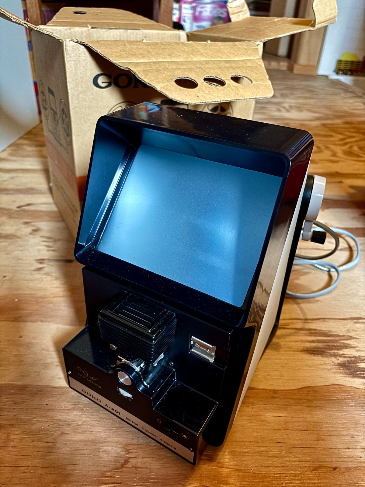 Goko Editor Viewer Model A-201 S-8 Super 8 Film Editor, Gebruikt, Overige typen, Overige soorten, Minder dan 8x