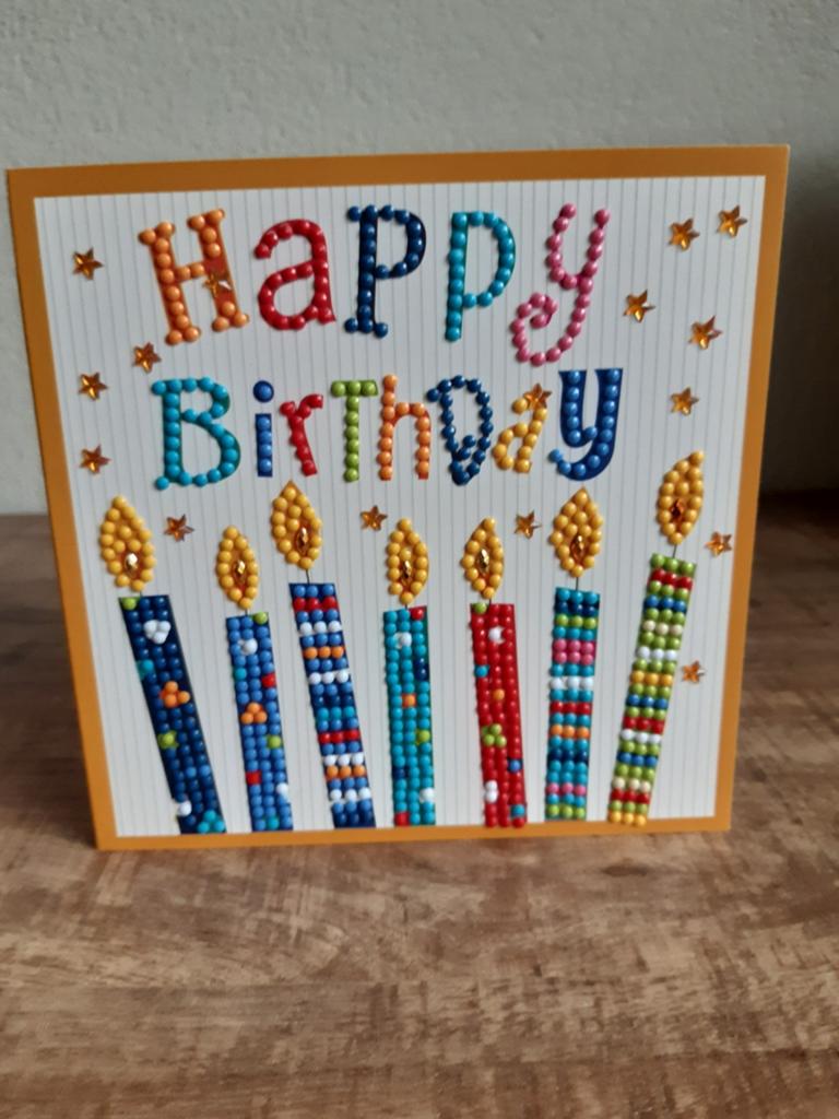 Diamond painting verjaardagskaart, Hobby en Vrije tijd, Kaarten | Zelfgemaakt, Ophalen of Verzenden, Nieuw