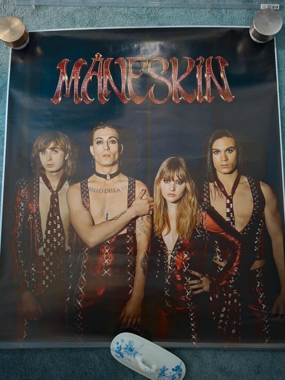 Måneskin Poster - Officiële Band Merchandise, Rechthoekig Staand, Ophalen of Verzenden, Zo goed als nieuw, A1 t/m A3
