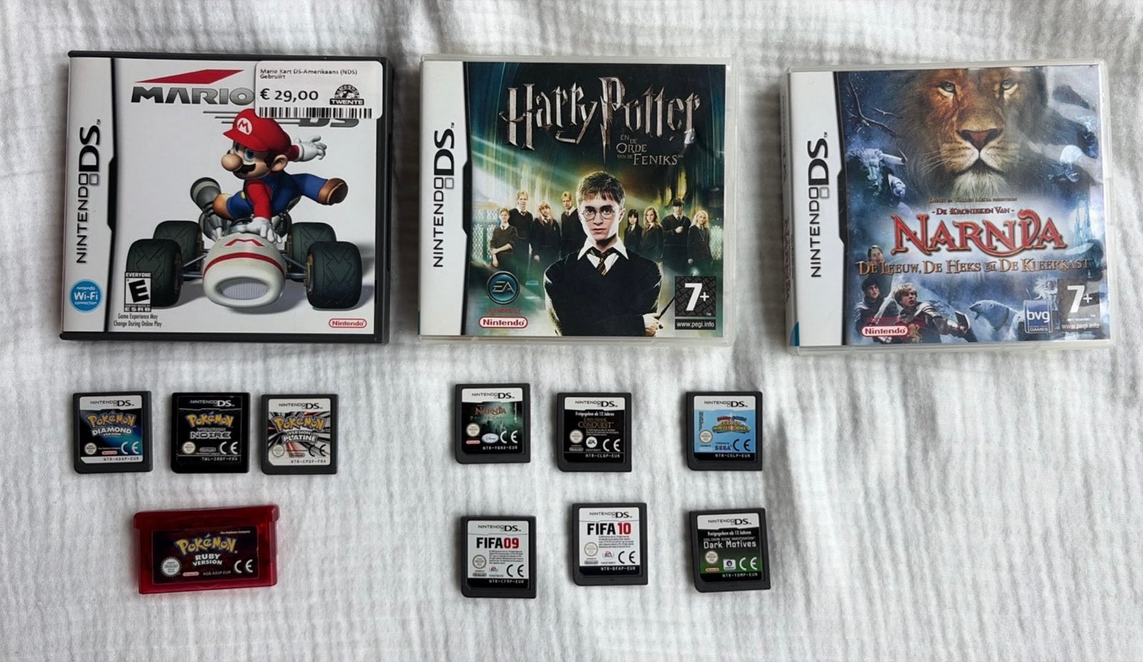 Nintendo DS Spellen-Mario Kart, pokemon ruby, noire, diamond, Spelcomputers en Games, Games | Nintendo DS, Online, Gebruikt, Overige genres