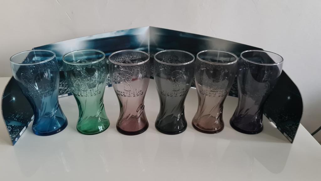 Complete set Coca Cola glazen Fifa Wk voetbal 2018, Verzamelen, Ophalen, Zo goed als nieuw, Frisdrankglas