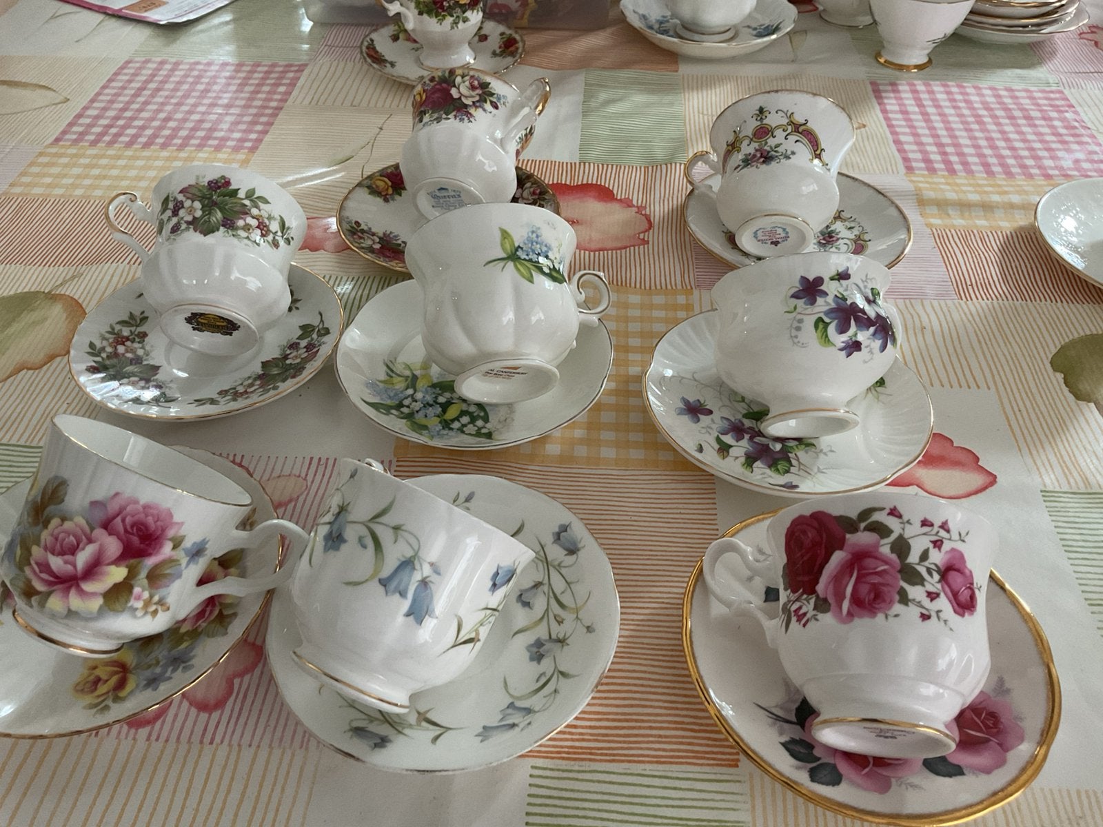 8 engelse kop en schotels, Antiek en Kunst, Antiek | Servies compleet, Ophalen of Verzenden