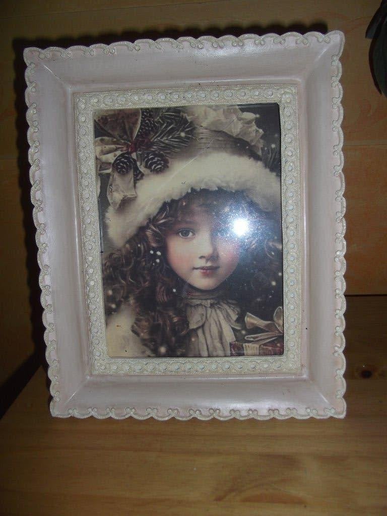 *Brocante stijl fotolijst Clayre&eef*, Minder dan 50 cm, Overige typen, Ophalen of Verzenden, Zo goed als nieuw