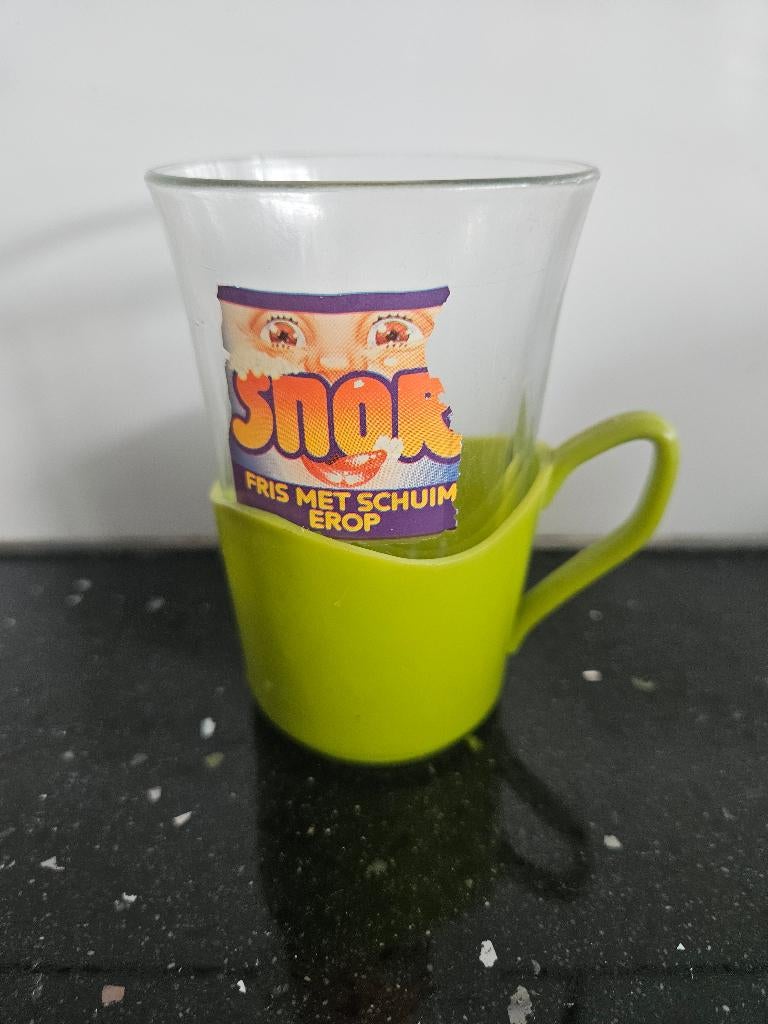 Vintage glas snor cola, Verzamelen, Glas en Borrelglaasjes, Ophalen, Gebruikt, Frisdrankglas
