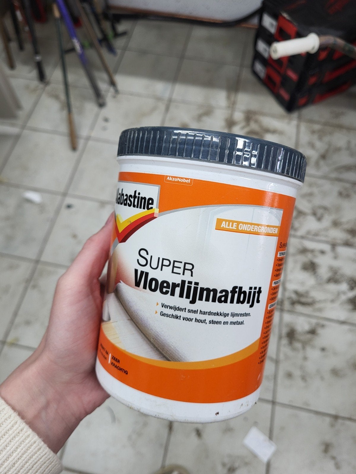 Vloerlijmafbijt - 3/4 volle pot, Minder dan 5 liter, Ophalen of Verzenden, Gebruikt, Overige kleuren
