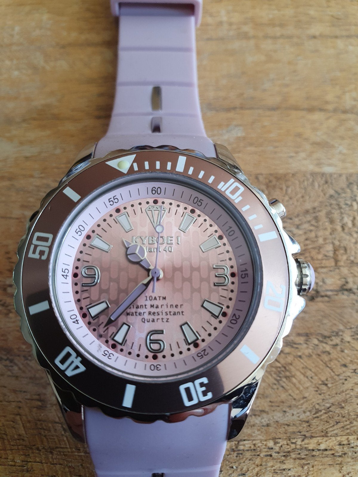 Kyboe! Giant 40 horloge - Roze/Lila met stalen kast, Staal, Polshorloge, Kunststof, Zo goed als nieuw