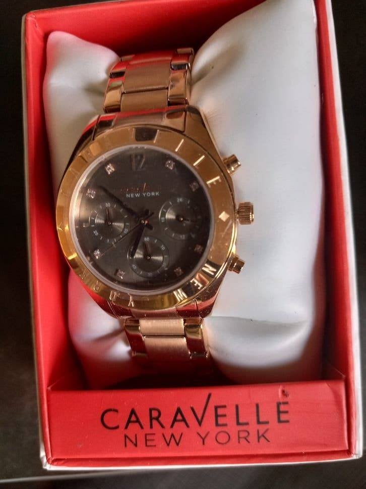 Caravelle Heren horloge in geschenkbox, Ophalen, Nieuw, Staal, Overige merken