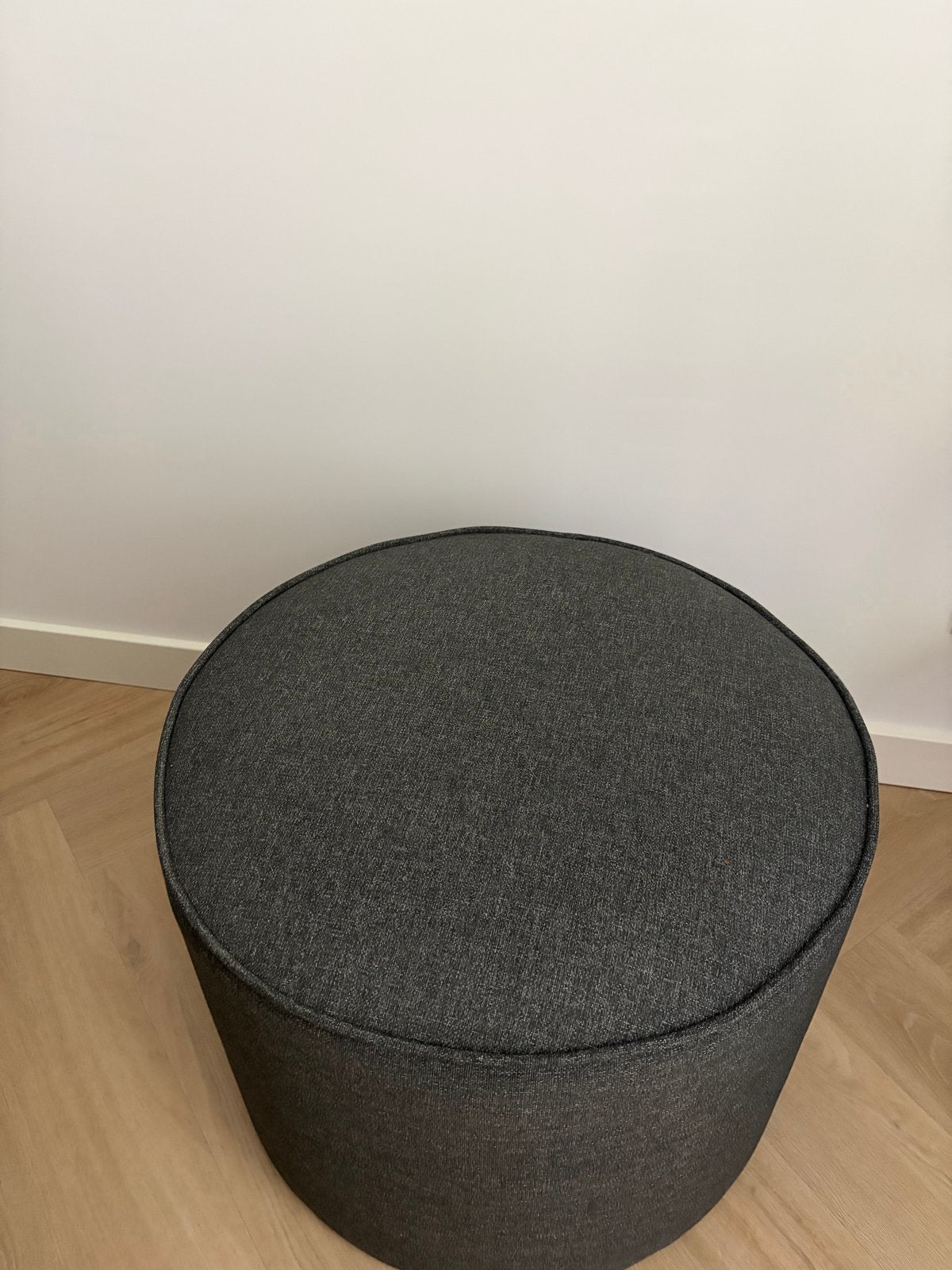 IKEA Grönsjo poef/hocker - donkergrijs, Ophalen, Rond, Minder dan 50 cm, Zo goed als nieuw