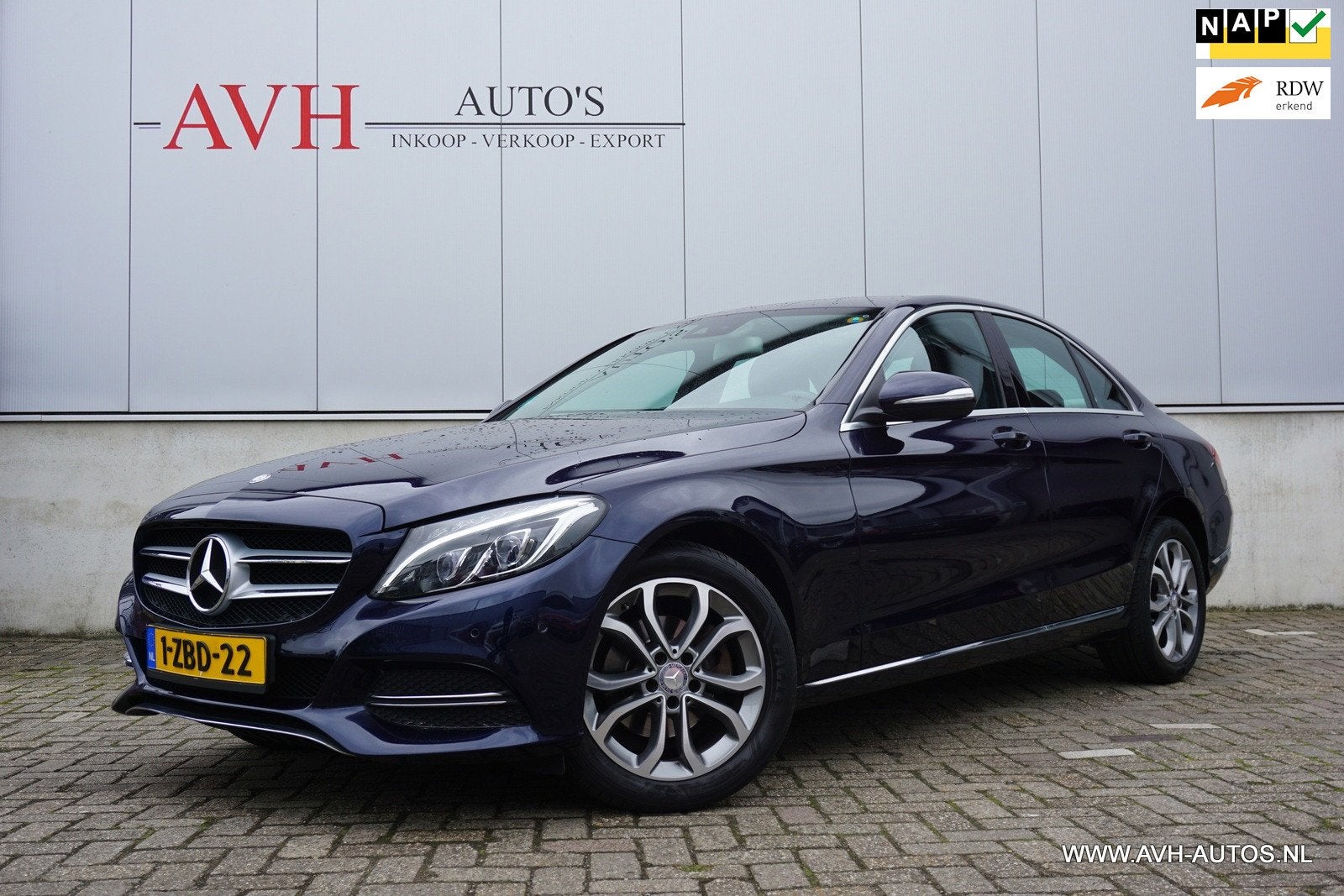 Mercedes-Benz C-klasse 180 Lease Edition, Gebruikt, Blauw, Bedrijf, Handgeschakeld