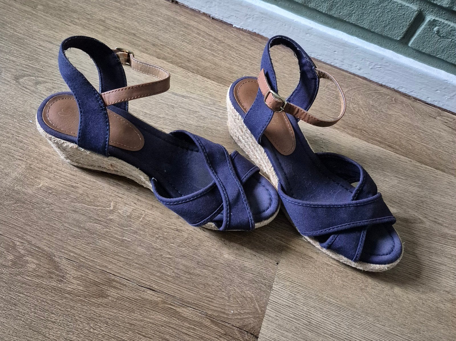 Tom Tailor espadrilles maat 40, Blauw, Zo goed als nieuw, Espadrilles of Moccasins, Tom Tailor