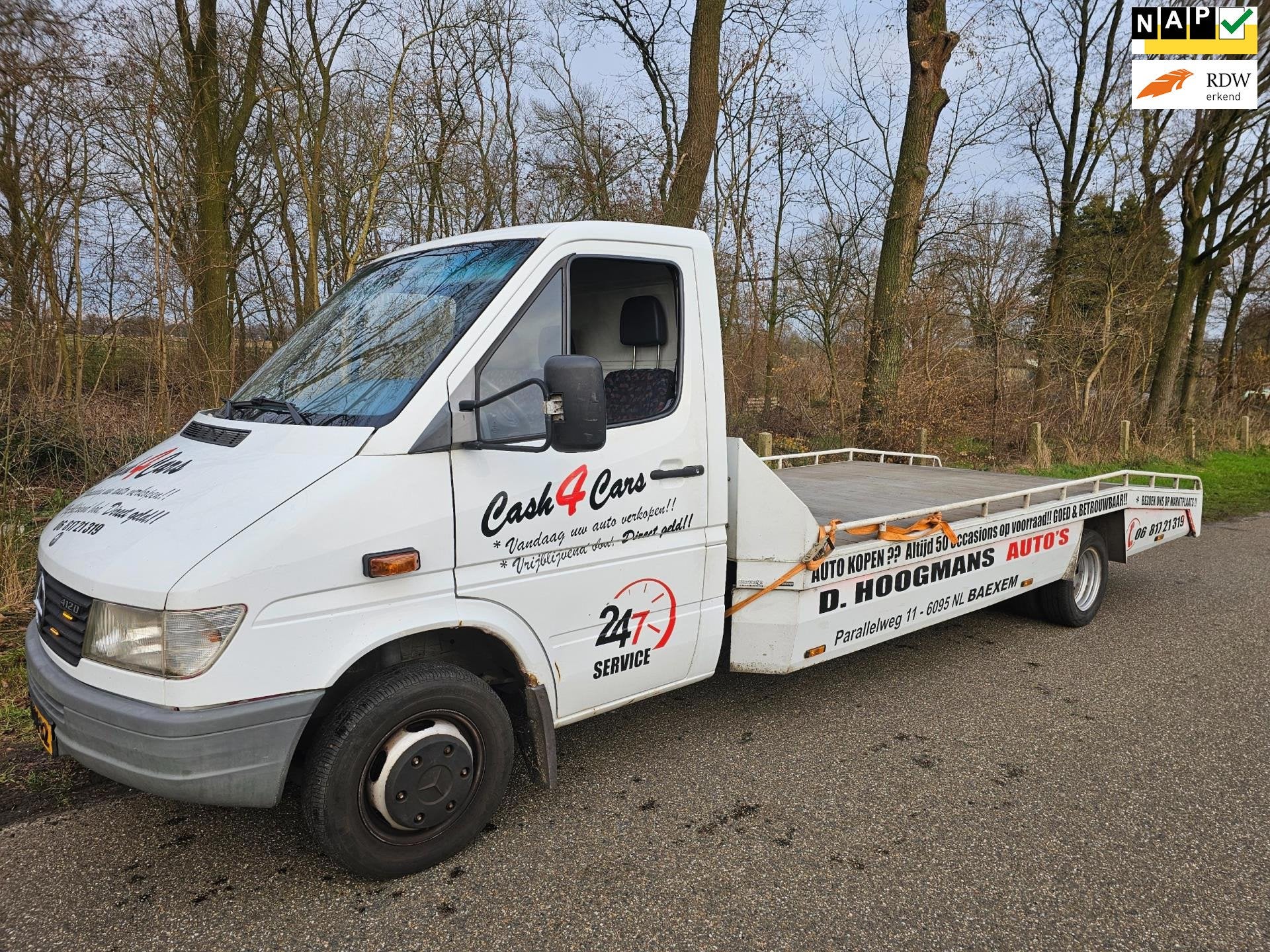 Mercedes-Benz 412 D Lang aluminium laadbak 1460 kilo Laadver, Gebruikt, 122 pk, Bedrijf, 2140 kg