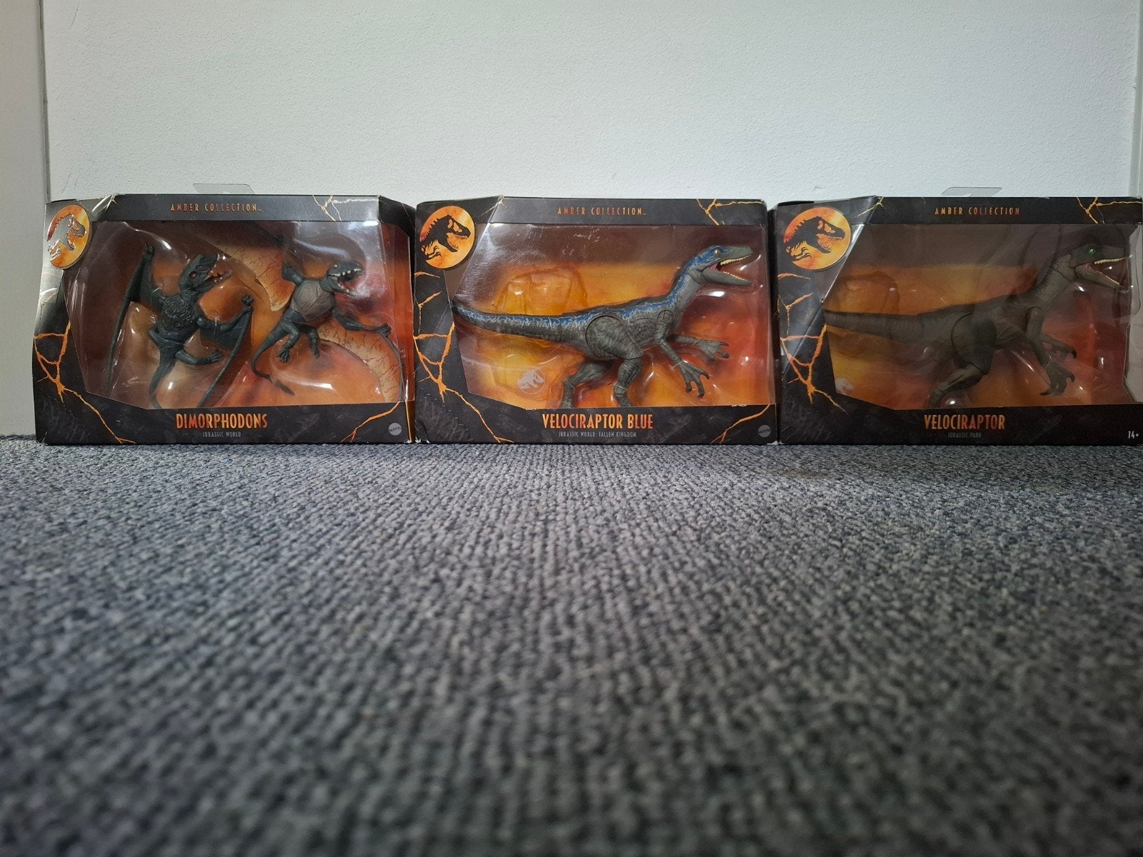 Jurassic World Amber Collection Raptors en Dimorphodons, Ophalen of Verzenden, Zo goed als nieuw