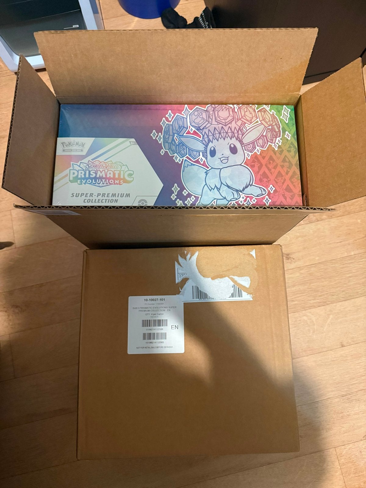 Prismatic Evolutions Super Premium collection SEALED CASE, Ophalen, Nieuw, Overige typen