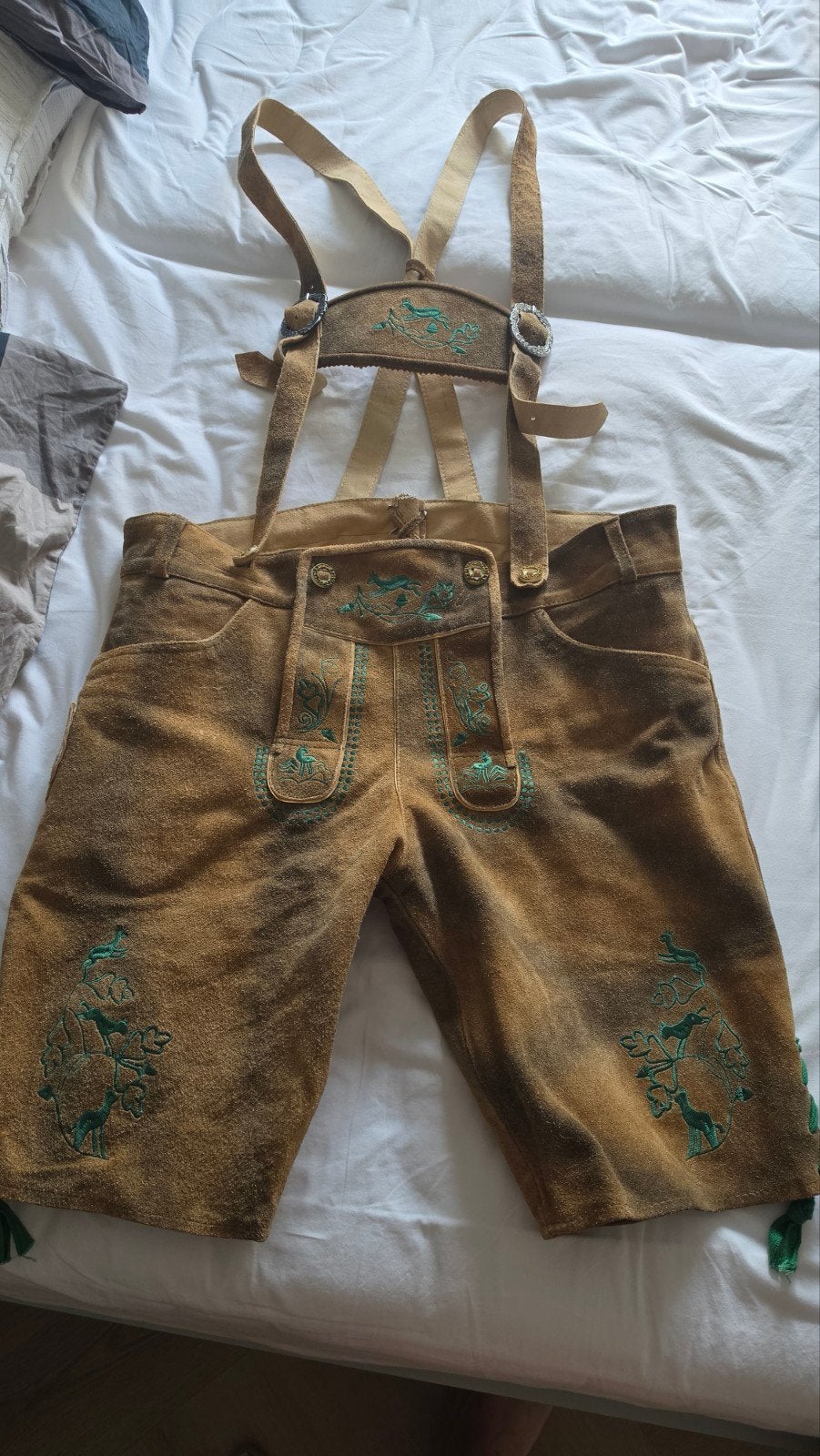 Traditionele Lederhose met bretels - Maat 54, Kleding | Heren, Maat 52/54 (L), Ophalen of Verzenden, Zo goed als nieuw, Onbekend