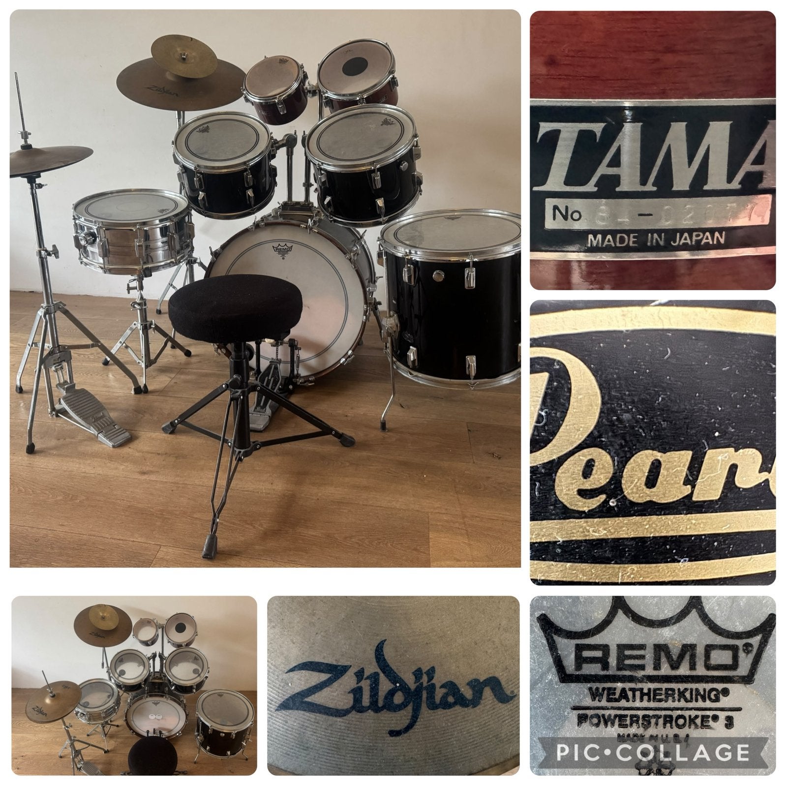 7-delig professioneel Pearl drumstel, Ophalen, Gebruikt, Pearl