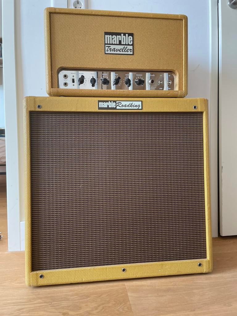 Marble Traveler amp top en 4x10” speakercabinet, Muziek en Instrumenten, Versterkers | Bas en Gitaar, Ophalen, Zo goed als nieuw
