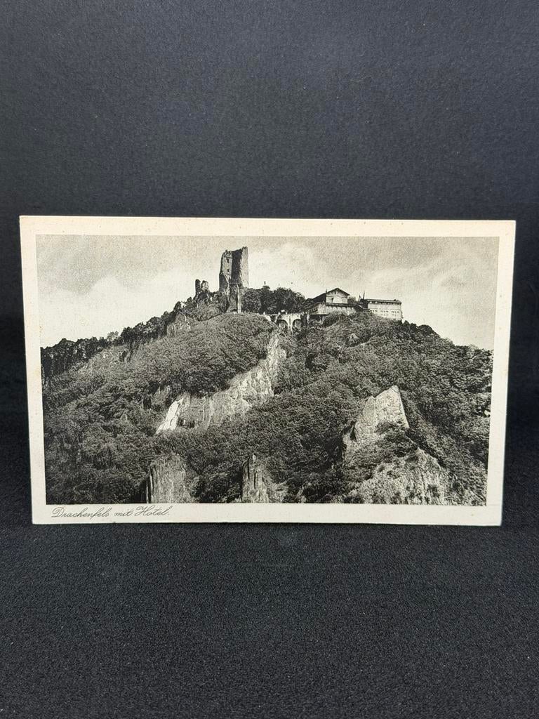 Ansichtkaart Drachenfels mit Hotel gelopen 1929 - Duitsland, Verzamelen, Ansichtkaarten | Nederland, Gelopen, Limburg, 1920 tot 1940