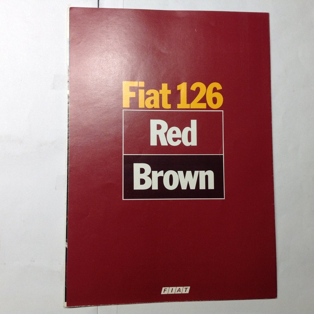 Fiat 126 Red & Brown vouwfolder Italiaans 1980, Ophalen of Verzenden, Nieuw, Overige merken