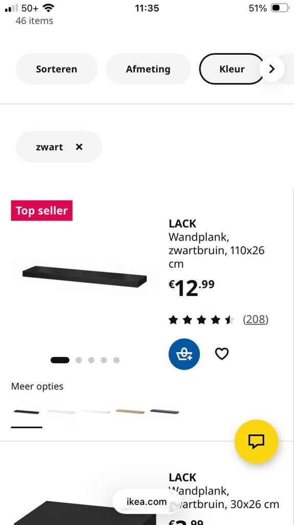 Wandplank ikea Lack, Ophalen, Zo goed als nieuw