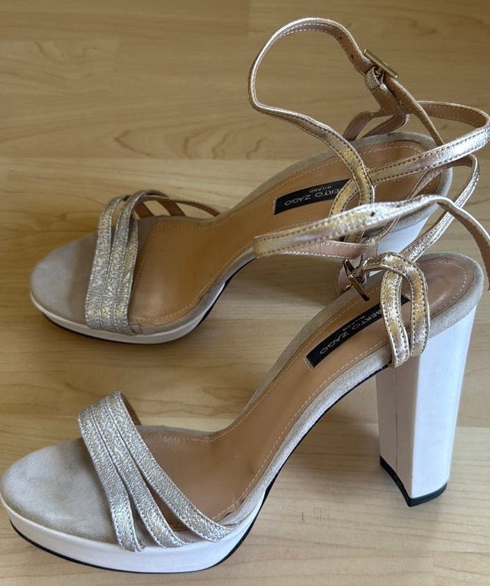 Alberto Zago zomerse hakken 40 NIEUW, Kleding | Dames, Overige kleuren, Nieuw, Sandalen of Muiltjes, Ophalen of Verzenden