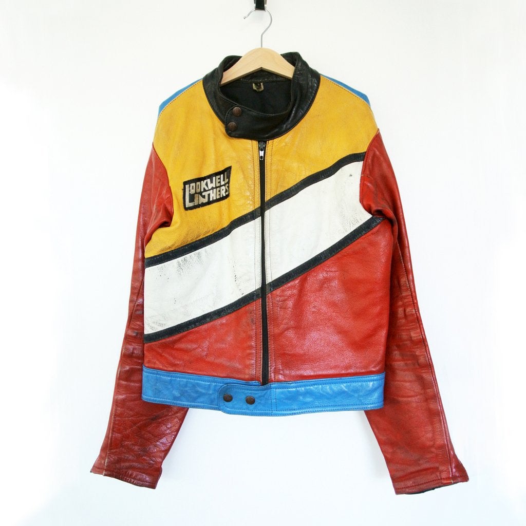 vintage leren MOTORJACK LookWell retro 70's motorbike jack, Ophalen of Verzenden, Overige typen
