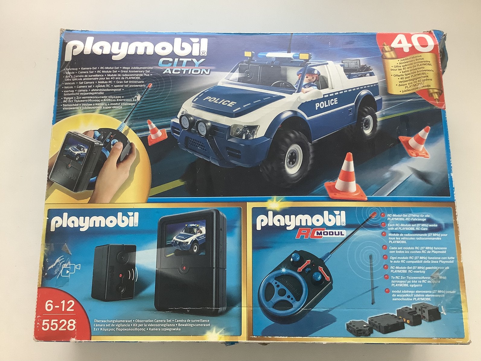 radiografisch bestuurbare Playmobil politie auto met camera, Kinderen en Baby's, Ophalen, Gebruikt, Complete set, Voertuig